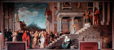 The Presentation of the Virgin in the Temple, 1534-38 by Tiziano Vecelli